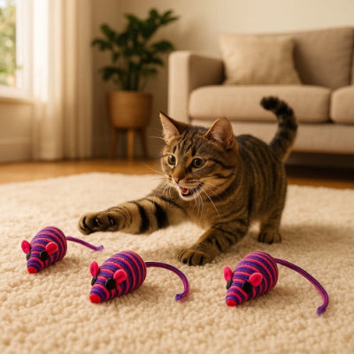 jouet-pour-chat-souris-violettes