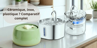 fontaine-à-eau-chat-comparatif-inox-céramique-plastique