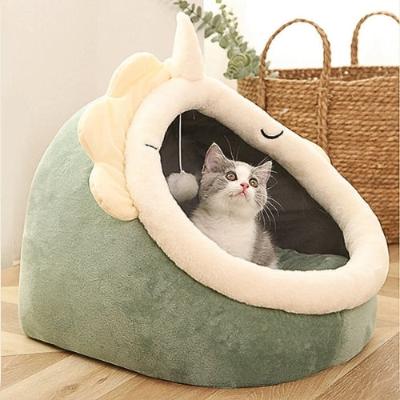 niche-pour-chat-licorne-verte