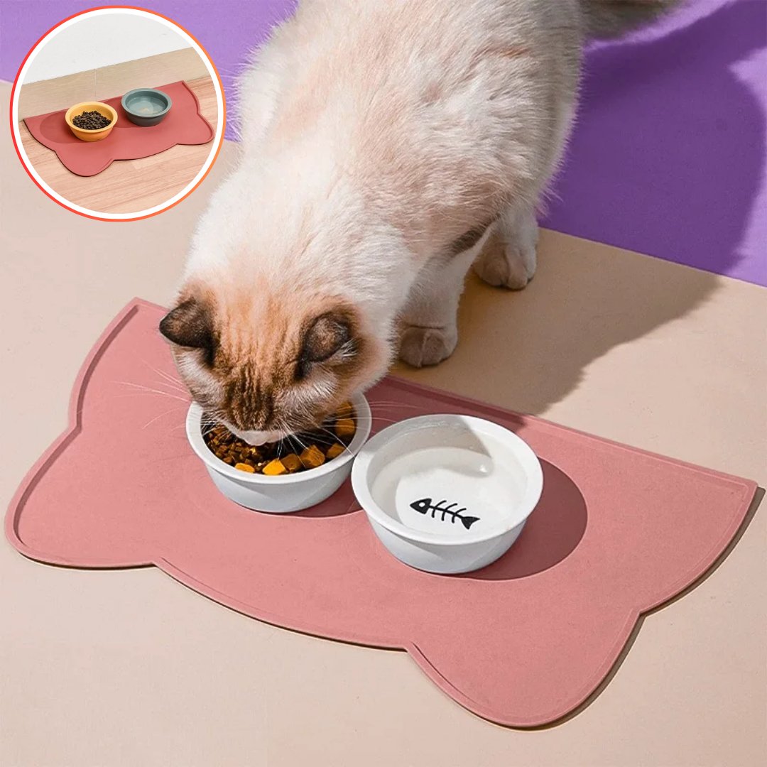 TAPIS-FOOD™ - Tapis de protection pour gamelles - Heureux minous