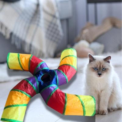 tunnel-pour-chat-multicolore